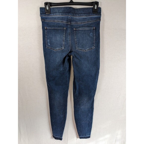 Spanx Jeans Women’s Small Distressed Ankle Skinny Medium Wash Pull On 20203R - Picture 4 of 11